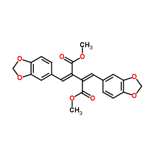 Dimethyl (2z,3z)-2,3-bis(benzo[1,3]dioxol-5-ylmethylidene)butanedioate Structure,5442-26-2Structure