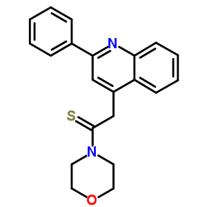 Ethanethione,1-(4-morpholinyl)-2-(2-phenyl-4-quinolinyl)- Structure,5442-77-3Structure