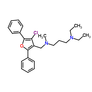 N-[(4-chloro-2,5-diphenyl-3-furyl)methyl]-n,n-diethyl-n-methyl-propane-1,3-diamine Structure,5442-85-3Structure