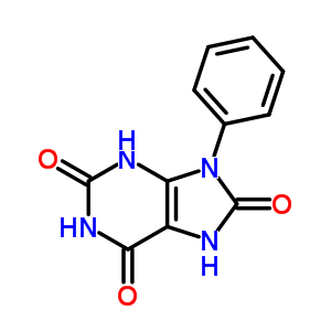 9-Phenyl-3,7-dihydropurine-2,6,8-trione Structure,5443-39-0Structure