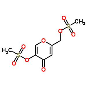 4H-pyran-4-one,5-[(methylsulfonyl)oxy]-2-[[(methylsulfonyl)oxy]methyl]- Structure,5443-45-8Structure