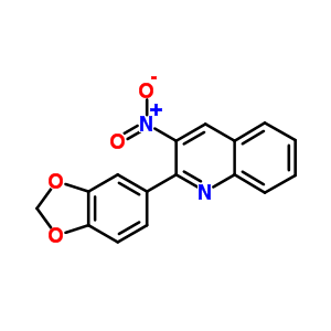 2-Benzo[1,3]dioxol-5-yl-3-nitro-quinoline Structure,5443-81-2Structure