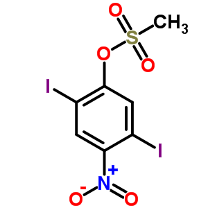 1,4-Diiodo-2-methylsulfonyloxy-5-nitro-benzene Structure,5444-15-5Structure