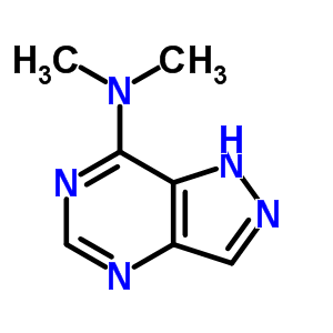 1H-pyrazolo[4,3-d]pyrimidin-7-amine,n,n-dimethyl- Structure,5444-24-6Structure