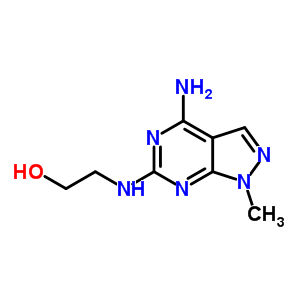 Ethanol,2-[(4-amino-1-methyl-1h-pyrazolo[3,4-d]pyrimidin-6-yl)amino]- Structure,5444-33-7Structure