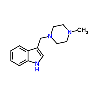 1H-indole,3-[(4-methyl-1-piperazinyl)methyl]- Structure,5444-91-7Structure