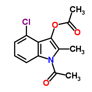 Ethanone,1-[3-(acetyloxy)-4-chloro-2-methyl-1h-indol-1-yl]- Structure,5446-21-9Structure