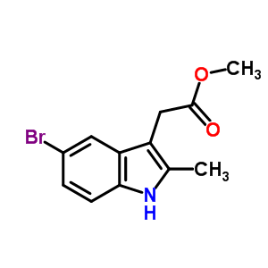 1H-indole-3-aceticacid, 5-bromo-2-methyl-, methyl ester Structure,5446-22-0Structure