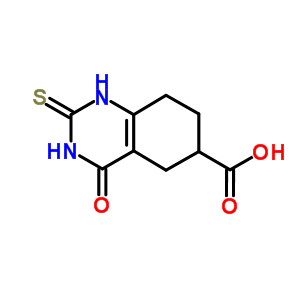 4-Oxo-2-sulfanylidene-5,6,7,8-tetrahydro-1h-quinazoline-6-carboxylic acid Structure,5446-27-5Structure