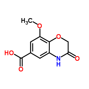 8-Methoxy-3-oxo-3,4-dihydro-2H-1,4-benzoxazine-6-carboxylic acid Structure,5446-56-0Structure