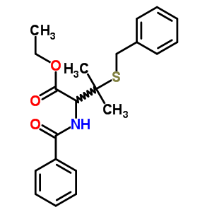 Ethyl 2-benzamido-3-benzylsulfanyl-3-methyl-butanoate Structure,5448-25-9Structure