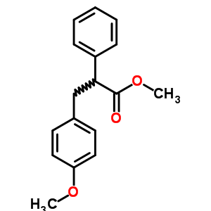 Benzenepropanoic acid,4-methoxy-a-phenyl-, methyl ester Structure,5448-41-9Structure