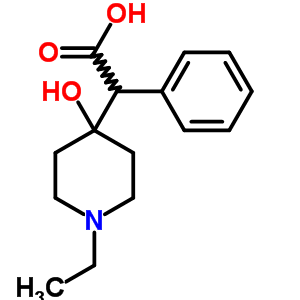 (1-Ethyl-4-hydroxy-4-piperidinyl)(phenyl)acetic acid Structure,5449-34-3Structure