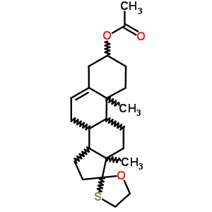 3Beta-acetyloxyandrost-5-en-17-one ethylene thioacetal Structure,54498-67-8Structure