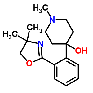 4-[2-(4,4-Dimethyl-5h-1,3-oxazol-2-yl)phenyl]-1-methyl-piperidin-4-ol Structure,54595-98-1Structure