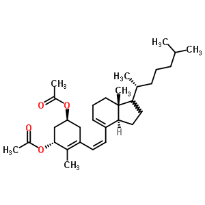 (1A,3b,6z)-9,10-secocholesta-5(10),6,8-triene-1,3-diol diacetate Structure,54712-17-3Structure