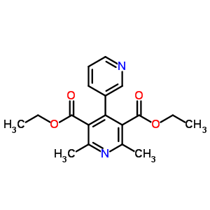 Diethyl 2,6-dimethyl-4-pyridin-3-yl-pyridine-3,5-dicarboxylate Structure,54756-41-1Structure