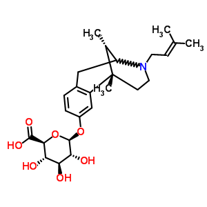 (1S,13s)-1,13-dimethyl-10-(3-methyl-2-buten-1-yl)-10-azatricyclo[7.3.1.0<sup>2,7</sup>]trideca-2,4,6-trien-4-yl beta-d-glucopyranosiduronic acid Structure,54763-91-6Structure