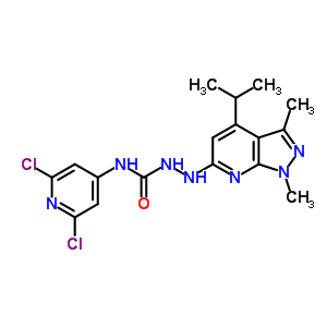 1-[1,3-Dimethyl-4-(2-methylethyl)-1h-pyrazolo[3,4-b]pyridin-6-yl ]-4-(3,5-dichloro-4-pyridinyl)-semicarbazide Structure,547756-93-4Structure