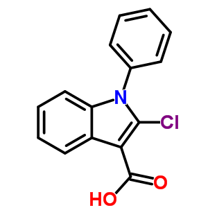 2-Chloro-1-phenyl-1h-indole-3-carboxylic acid Structure,54778-22-2Structure