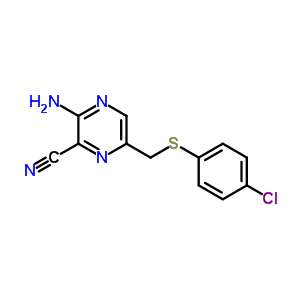 3-Amino-6-[(4-chlorophenyl)sulfanylmethyl]pyrazine-2-carbonitrile Structure,54798-21-9Structure