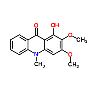 9(10H)-acridinone,1-hydroxy-2,3-dimethoxy-10-methyl- Structure,5489-57-6Structure