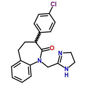 2,3,4,5-Tetrahydro-3-(p-chlorophenyl)-1-[(2-imidazolin-2-yl)methyl ]-1h-1-benzazepin-2-one Structure,54951-32-5Structure