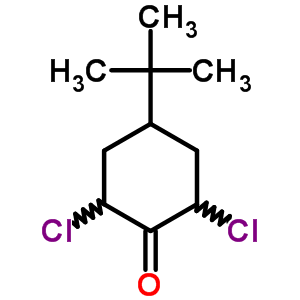 Cyclohexanone, 2,6-dichloro-4-(1,1-dimethylethyl)- Structure,54973-68-1Structure