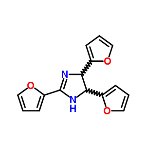 2,4,5-Tris(2-furyl)-4,5-dihydro-1h-imidazole Structure,550-23-2Structure