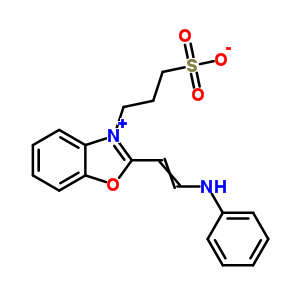 2-(2-Anilinovinyl)-3-(3-sulfonatopropyl)benzoxazolium Structure,55036-57-2Structure