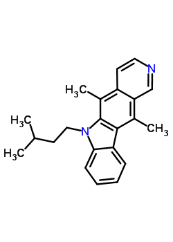 5,11-Dimethyl-6-(3-methylbutyl)-6h-pyrido(4,3-b)carbazole Structure,55042-53-0Structure