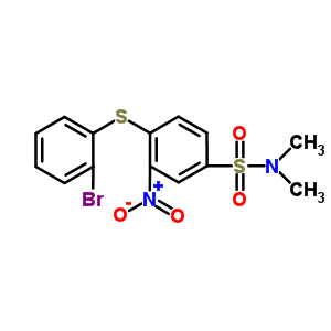 4-[(2-Bromophenyl)-thio]-n,n-dimethyl-3-nitro-benzenesulfonamide Structure,5510-58-7Structure