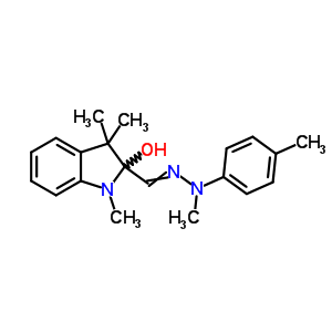 1,3,3-Trimethyl-2-[[methyl-(4-methylphenyl)hydrazinylidene]methyl ]indol-2-ol Structure,55120-60-0Structure