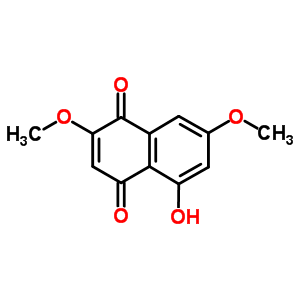 5-Hydroxy-2,7-dimethoxy-naphthalene-1,4-dione Structure,5518-91-2Structure