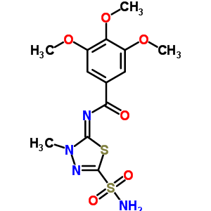 N-(4,5-dihydro-4-methyl-2-sulfamoyl-1,3,4-thiadiazol-5-ylidene)-3,4,5-trimethoxybenzamide Structure,55217-91-9Structure