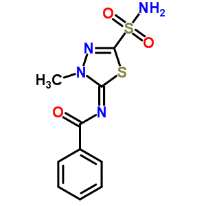 N-(4,5-dihydro-4-methyl-2-sulfamoyl-1,3,4-thiadiazol-5-ylidene)benzamide Structure,55217-95-3Structure