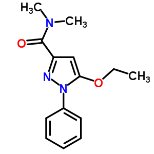 N,n-dimethyl-5-ethoxy-1-phenyl-1h-pyrazole-3-carboxamide Structure,55227-82-2Structure