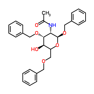 Benzyl 2-acetamido-3,6-di-o-benzyl-2-deoxy-alpha-d-glucopyranoside Structure,55287-49-5Structure