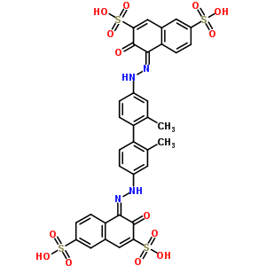 4,4’-[(2,2’-Dimethyl [1,1’-biphenyl ]-4,4’-diyl)bis(azo)]bis[3-hydroxy-2,7-naphthalenedisulfonic acid] Structure,55372-76-4Structure