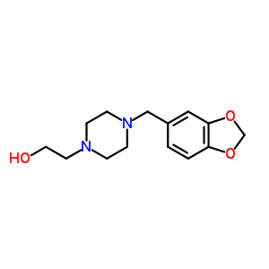 4-[(1,3-Benzodioxol-5-yl)methyl ]-1-piperazineethanol Structure,55436-33-4Structure