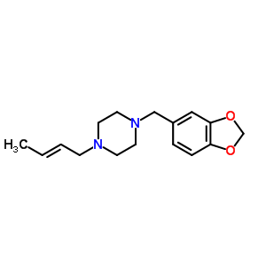 1-(2-Butenyl)-4-[(1,3-benzodioxol-5-yl)methyl ]piperazine Structure,55436-37-8Structure