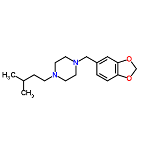 4-[(1,3-Benzodioxol-5-yl)methyl ]-1-isopentylpiperazine Structure,55436-40-3Structure