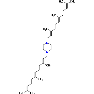 1,4-Bis(3,7,11-trimethyl-2,6,10-dodecatrienyl)piperazine Structure,55436-60-7Structure