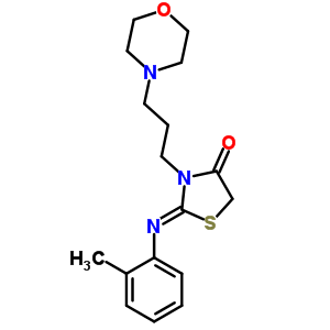 2-[(2-Methylphenyl)imino]-3-[3-(4-morpholinyl)propyl ]-4-thiazolidinone Structure,55469-57-3Structure