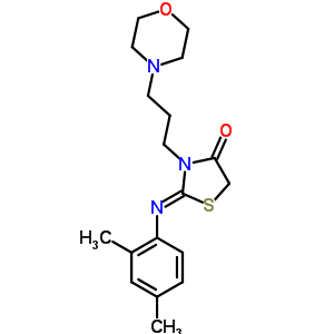 2-[(2,4-Dimethylphenyl)imino]-3-[3-(4-morpholinyl)propyl ]-4-thiazolidinone Structure,55469-59-5Structure