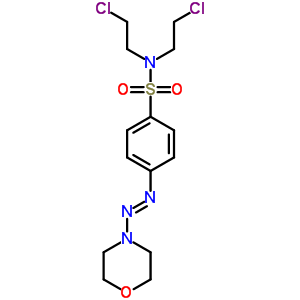 Benzenesulfonamide,n,n-bis(2-chloroethyl)-4-[2-(4-morpholinyl)diazenyl]- Structure,55469-85-7Structure