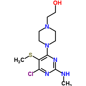 4-[6-Chloro-2-(methylamino)-5-(methylthio)-4-pyrimidinyl ]-1-piperazineethanol Structure,55477-27-5Structure