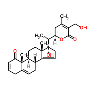 (22R)-17,27-dihydroxy-22,26-epoxyergosta-2,5,14,24-tetraene-1,26-dione Structure,55483-04-0Structure