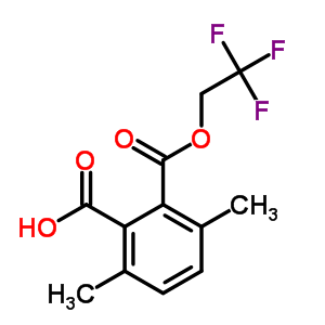 3,6-Dimethyl-2-(2,2,2-trifluoroethoxycarbonyl)benzoic acid Structure,55577-76-9Structure