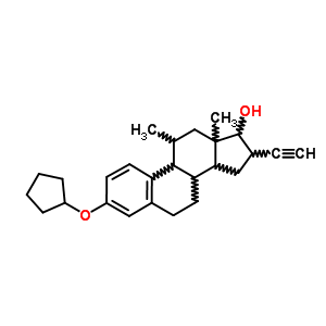 (17R)-3-cyclopentyloxy-11beta-methyl-19-norpregna-1,3,5(10)-trien-20-yn-17-ol Structure,55648-36-7Structure